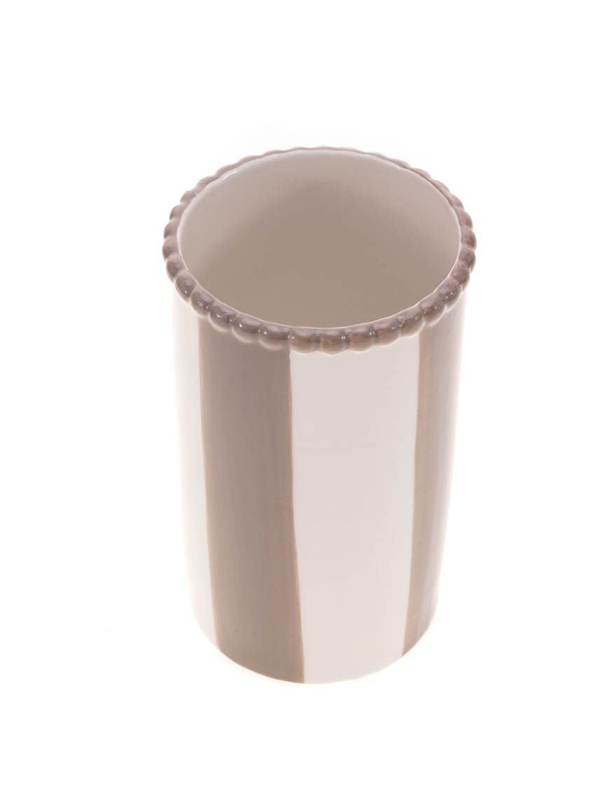 כוס פסים למברשות שיניים