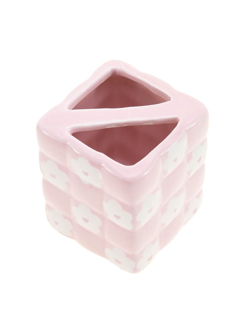 כוס לפרחונית למברשות שיניים