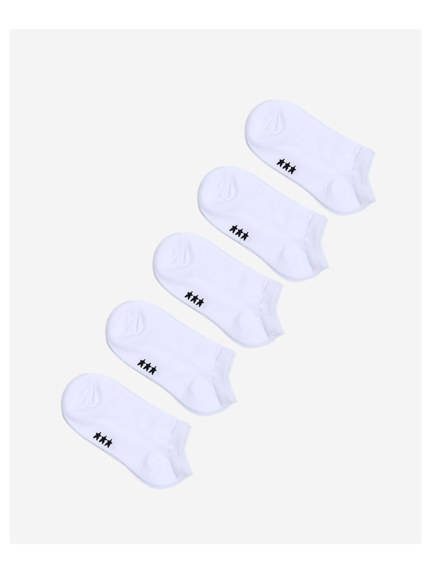 מארז 5 גרבי סניקרס לבנים 29-35