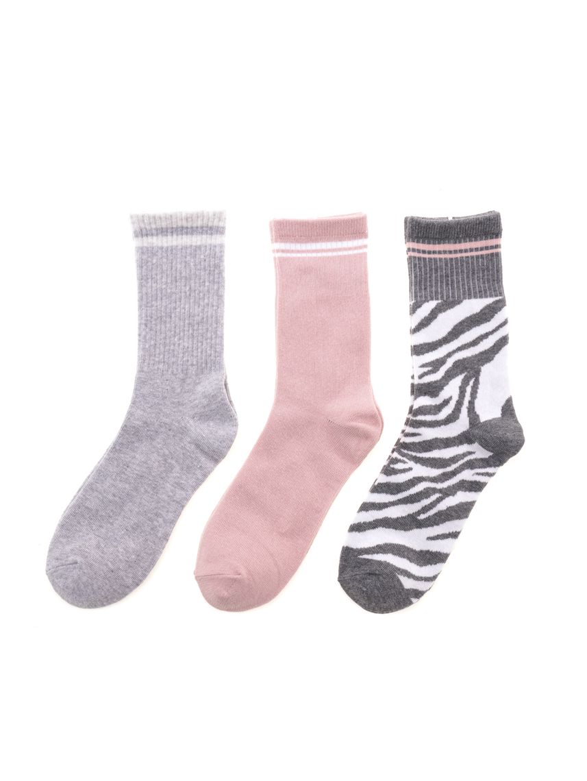 מארז 3 זוגות גרביים ארוכות 36-41