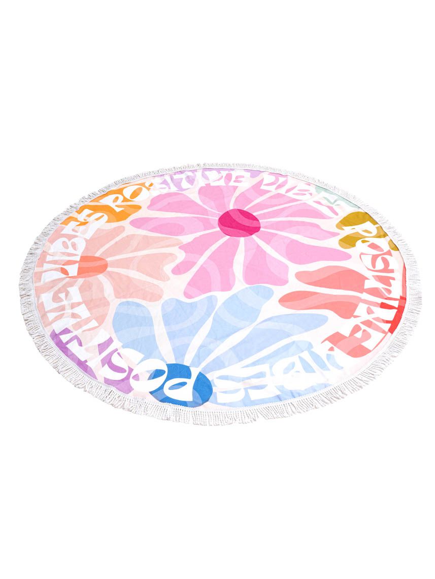 מגבת חוף עגולה