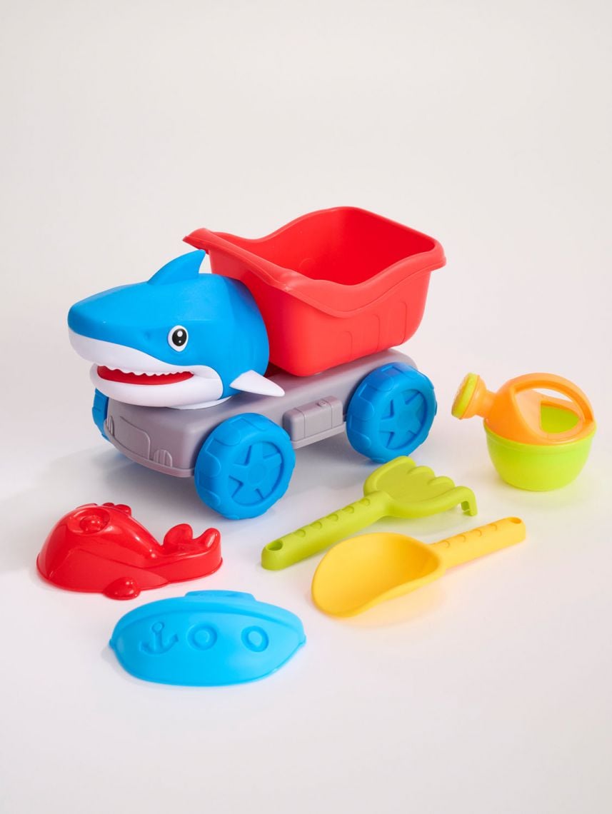 סט משאית ואביזרים לחוף 6 חלקים