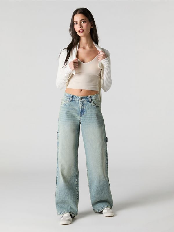 ג’ינס LOW RISE-WIDE LEG