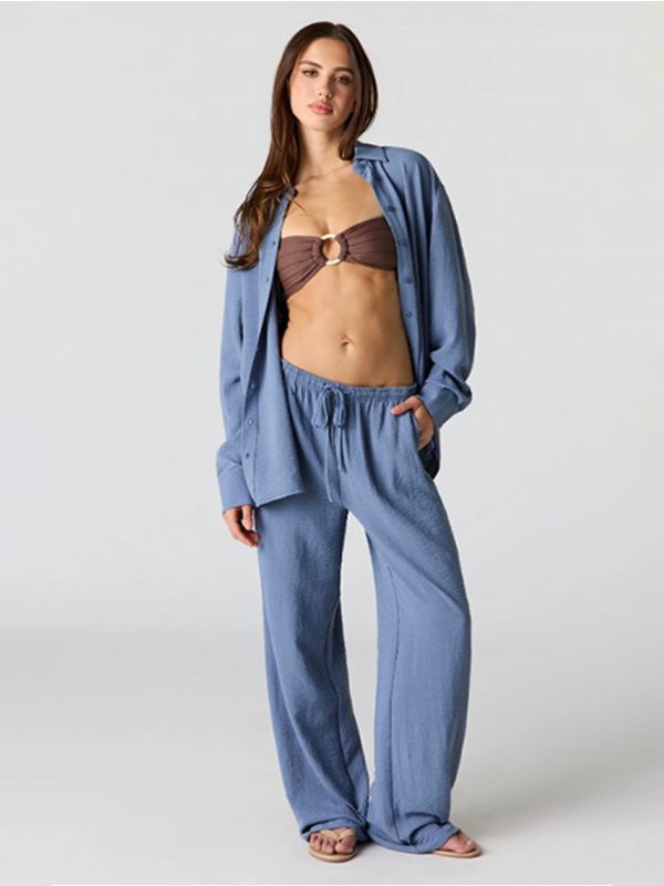 מכנסיים ארוכים WIDE-LEG