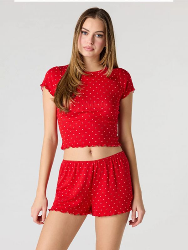 סט פיג’מת פוינטל קצרה