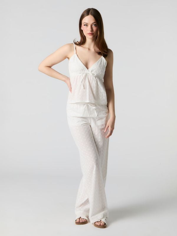 מכנסיים ארוכים מבד רשת