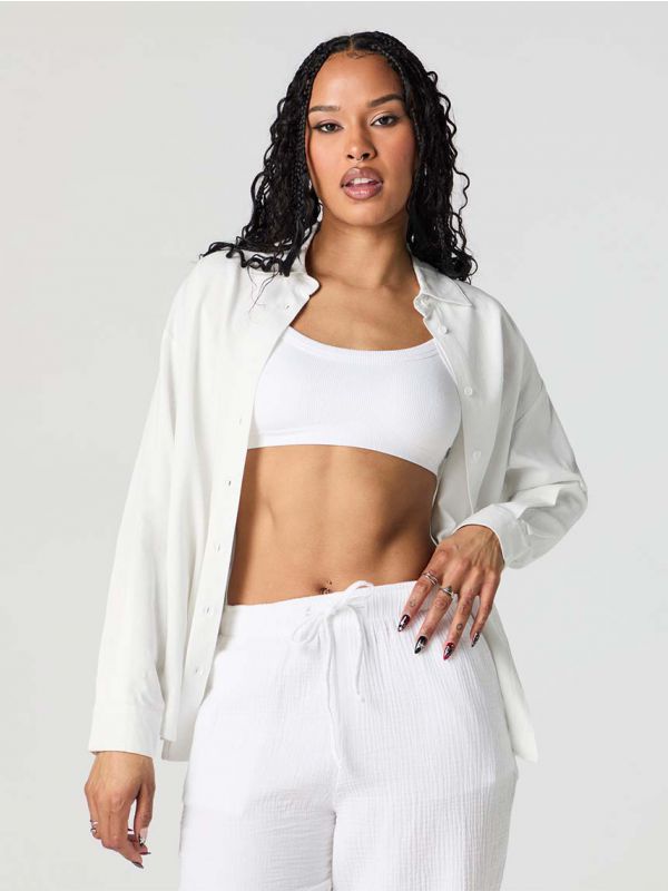 חולצת אוברסייז מכופתרת