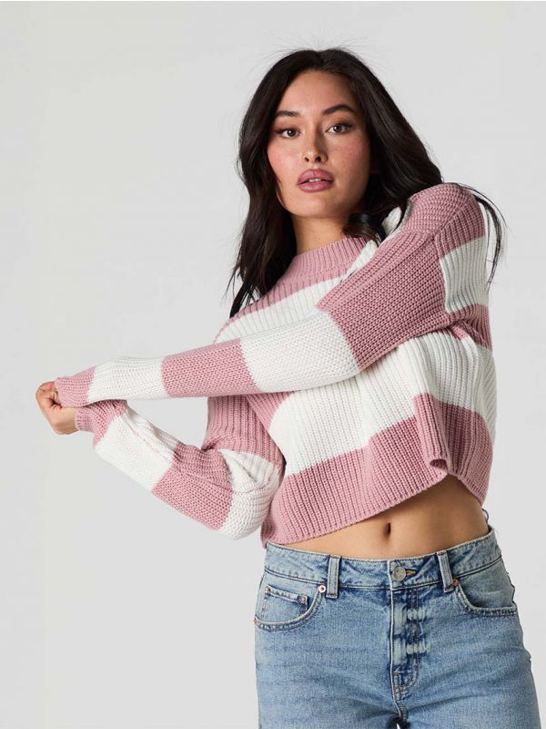 סוודר בוקסי פסים