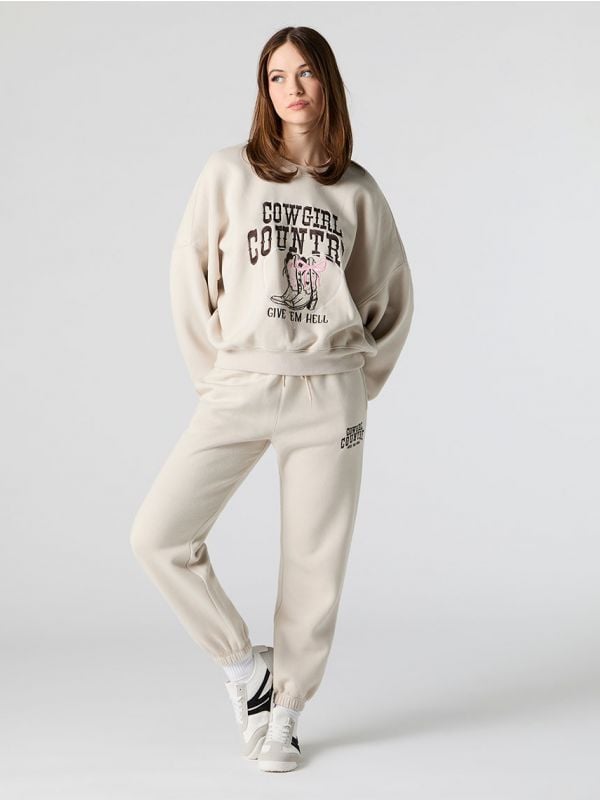 מכנסי פוטר עם רקמה