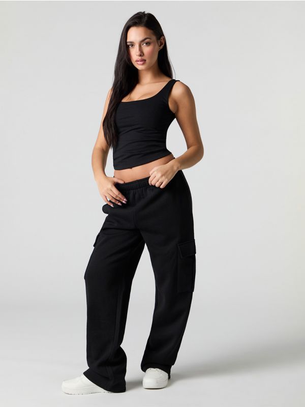 מכנסי פוטר קרגו רחבים