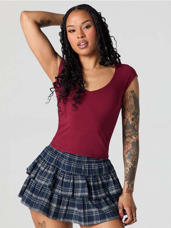 טי-שירט וי צמודה