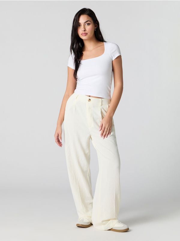 מכנסי WIDE LEG מחוייטים