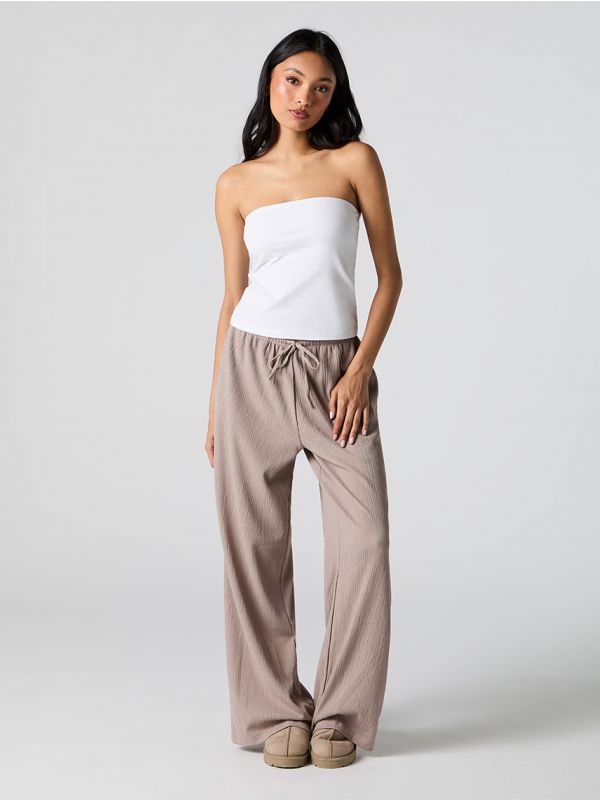 מכנסי טקסטורה WIDE LEG