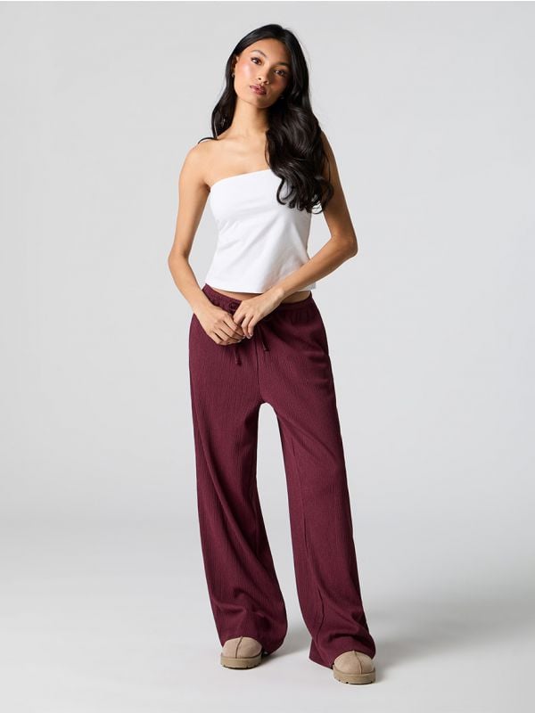 מכנסי טקסטורה WIDE LEG