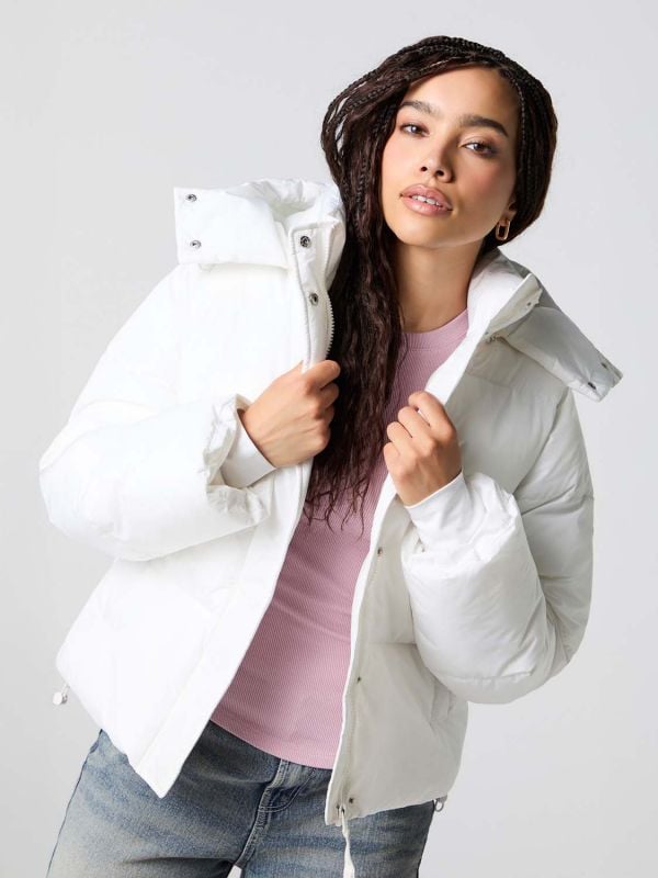 מעיל פוך עם כובע נשלף