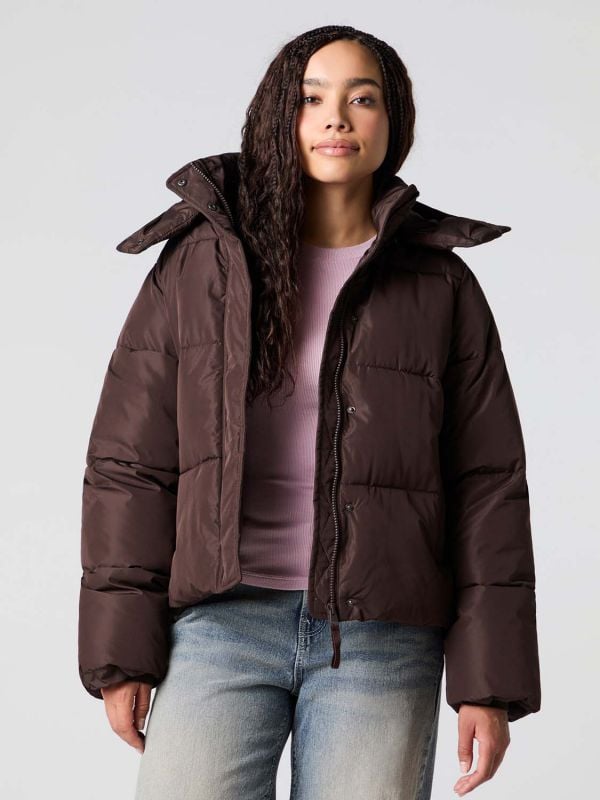 מעיל פוך עם כובע נשלף