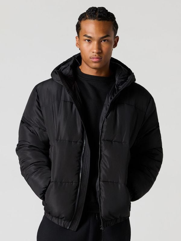 מעיל פוך עם כובע