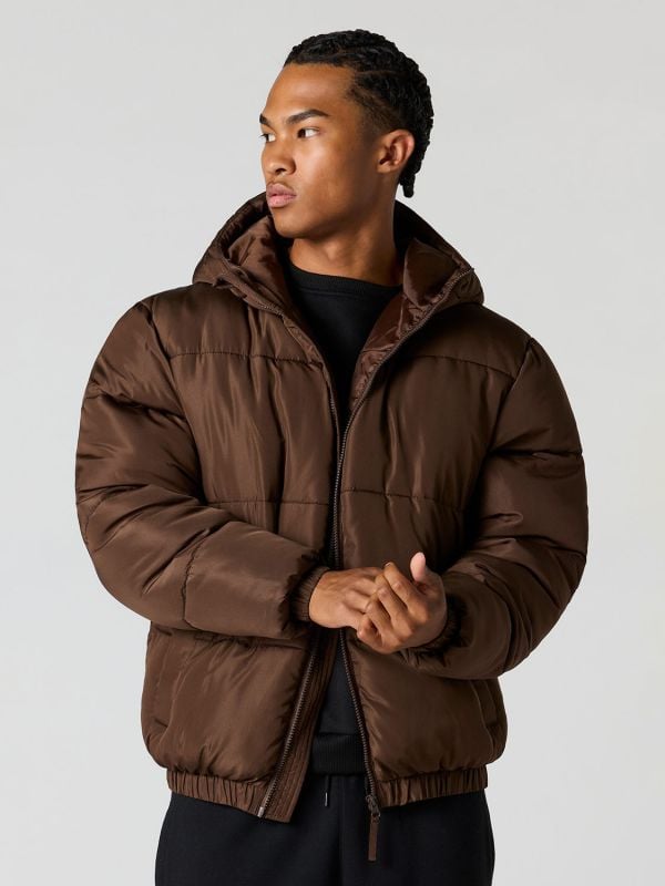 מעיל פוך עם כובע