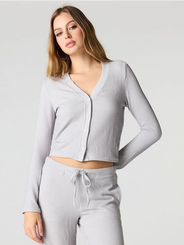 קרדיגן ריב מכופתר