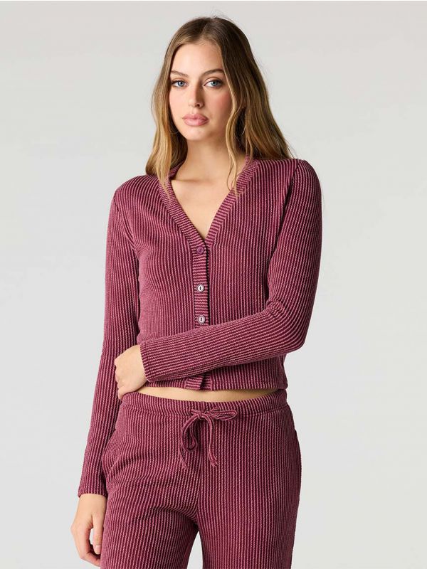 קרדיגן ריב מכופתר