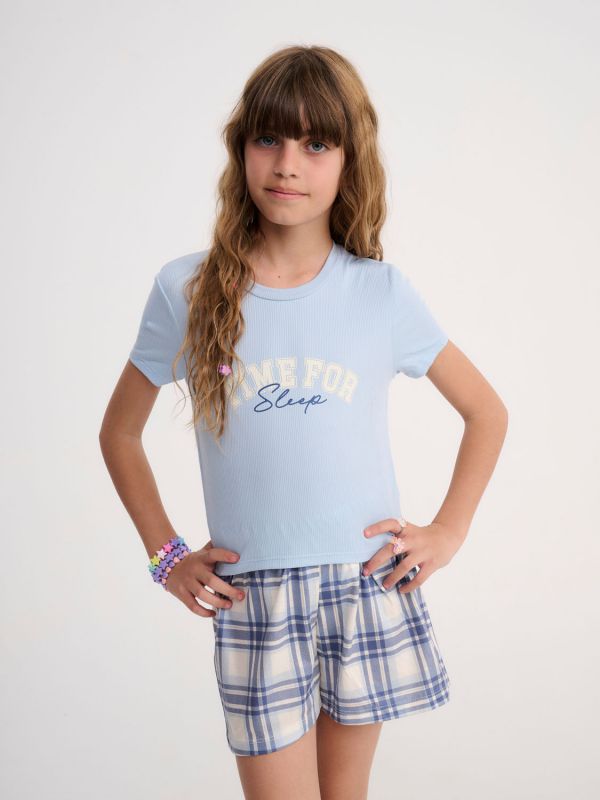 סט פיג’מה קצרה