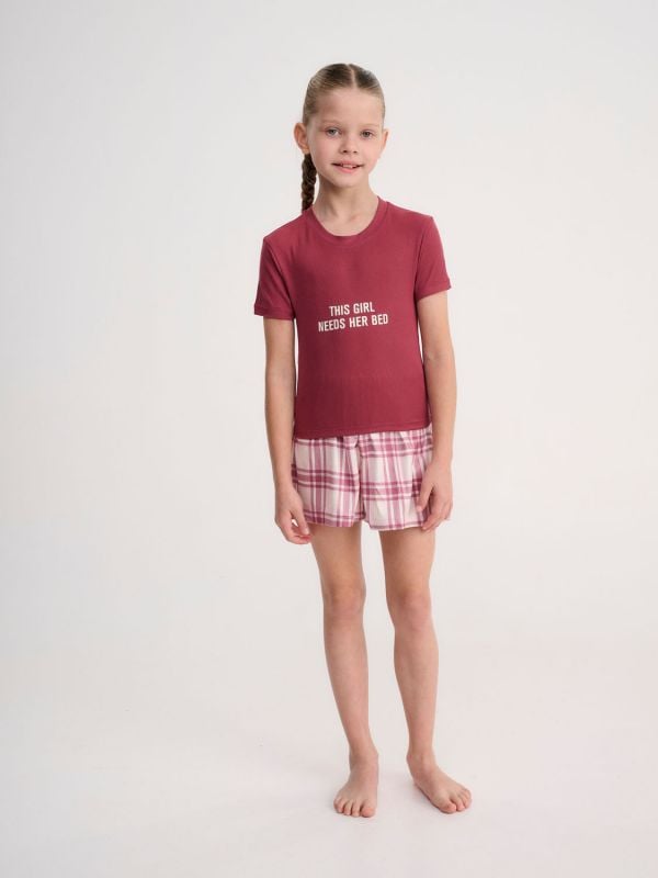 סט פיג’מה קצרה