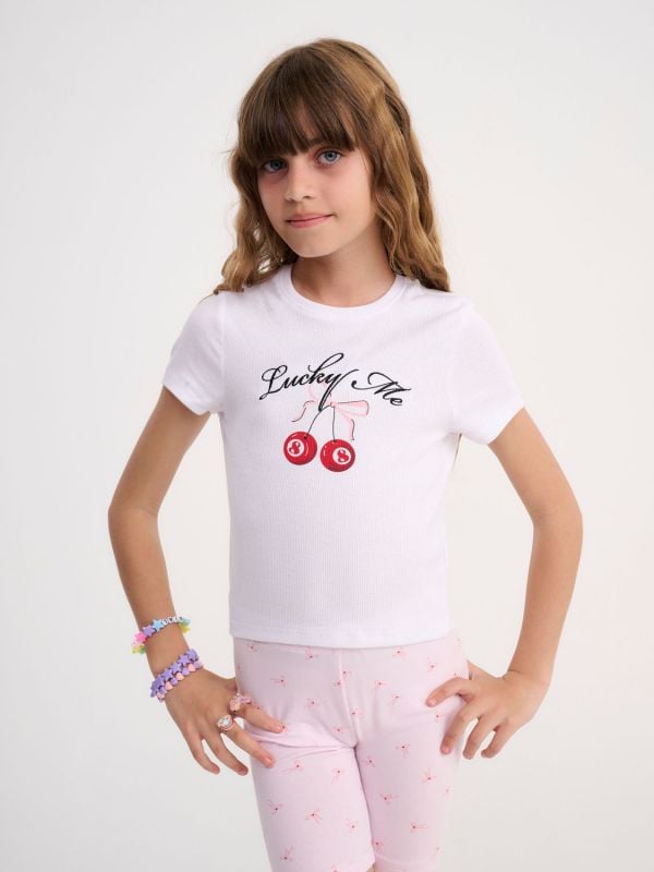 טי-שירט ריב עם הדפס