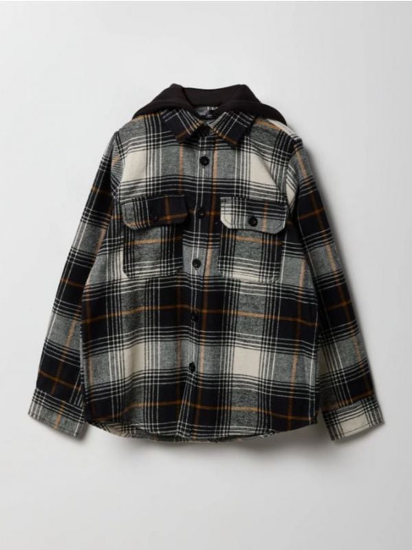 חולצת פלנל מכופתרת