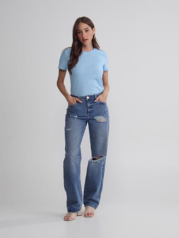 ג’ינס קרעים STRAIGHT