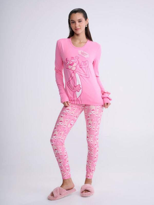 סט פיג’מה ארוכה | Pink Panther