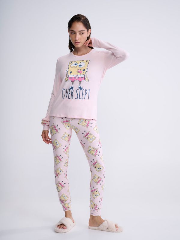 סט פיג’מה ארוכה | SpongeBob