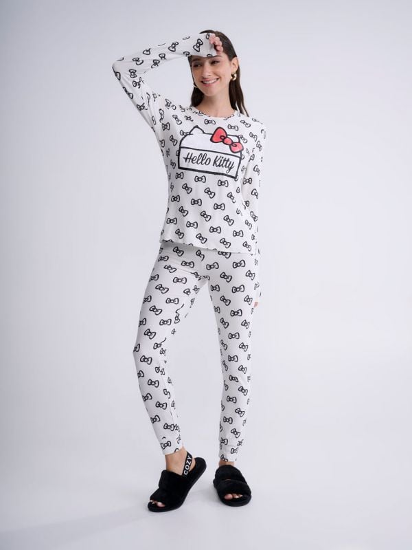 סט פיג’מה ארוכה | Hello Kitty