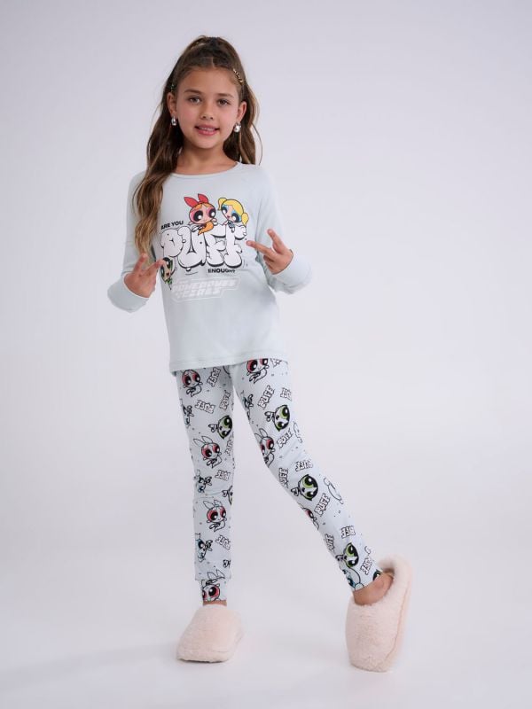 סט פיג’מה ארוכה| Power Puff Girls