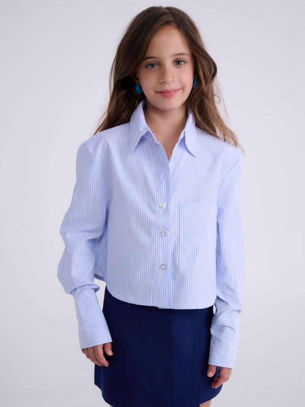 חולצת פופלין מכופתרת