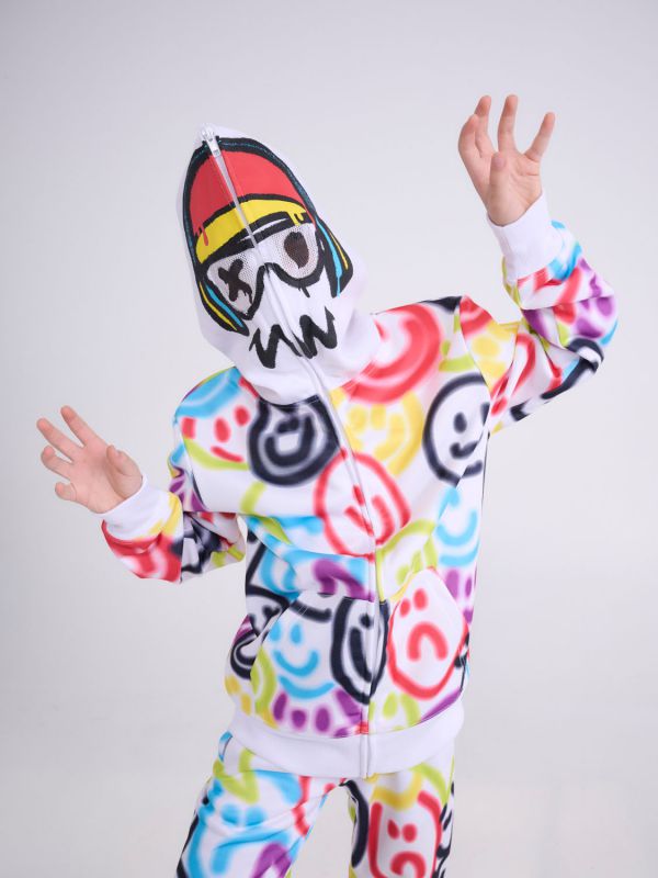 קפוצ’ון מסיכה סמיילי נאון