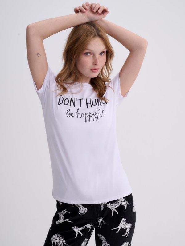 טי-שירט פיג’מה קצרה