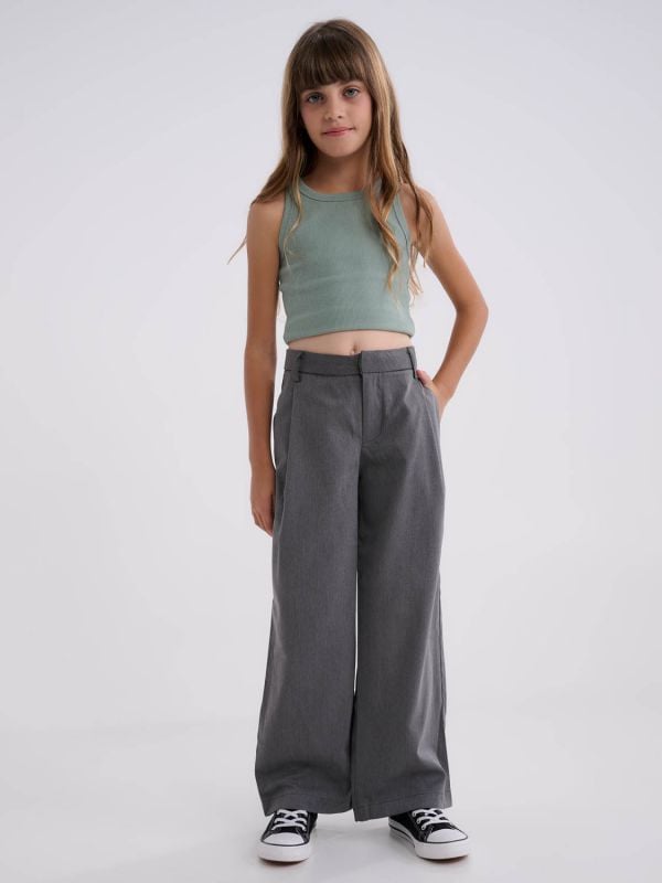 מכנסי WIDE LEG מחוייטים