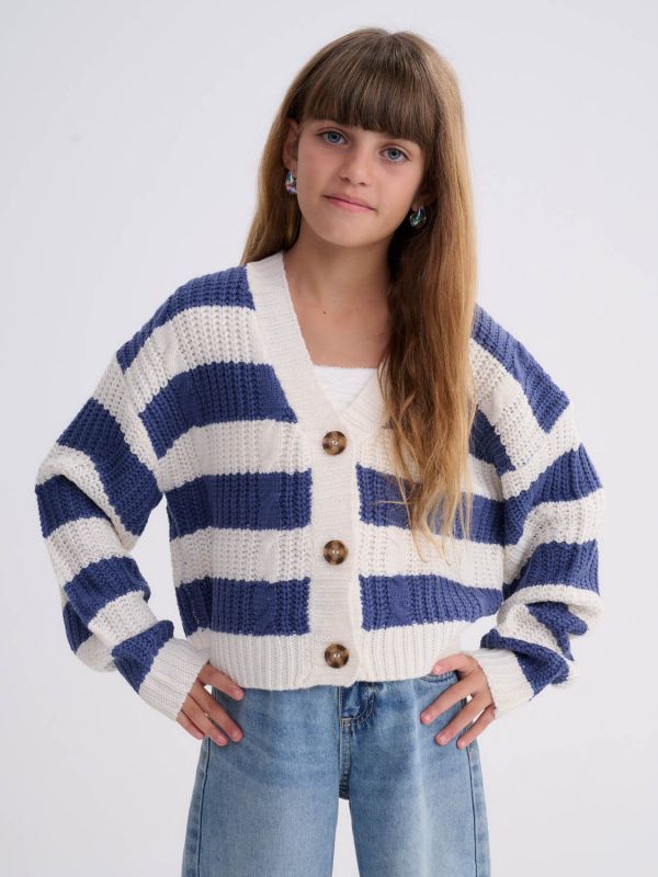 קרדיגן פסים סרוג