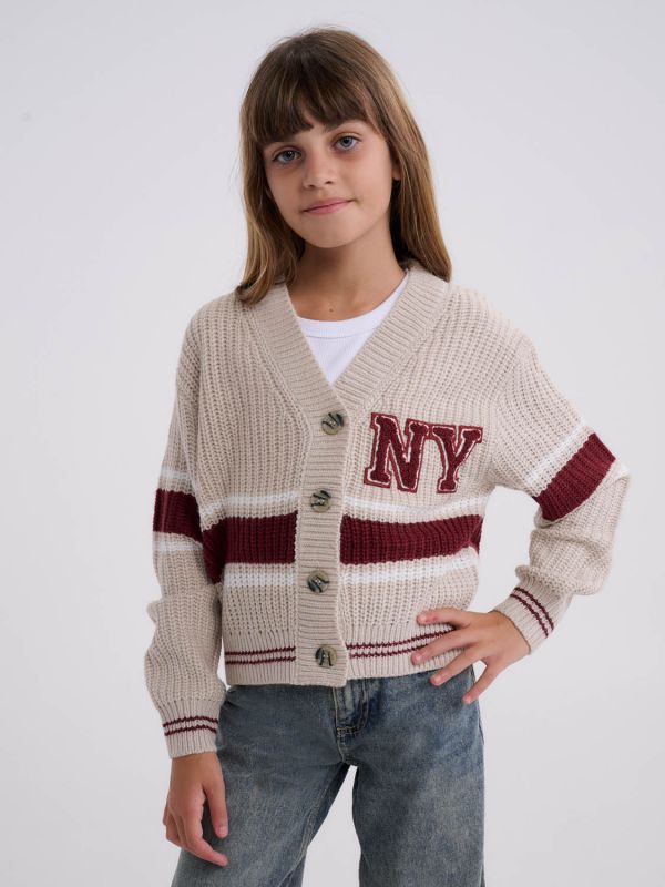 קרדיגן סרוג עם רקמה