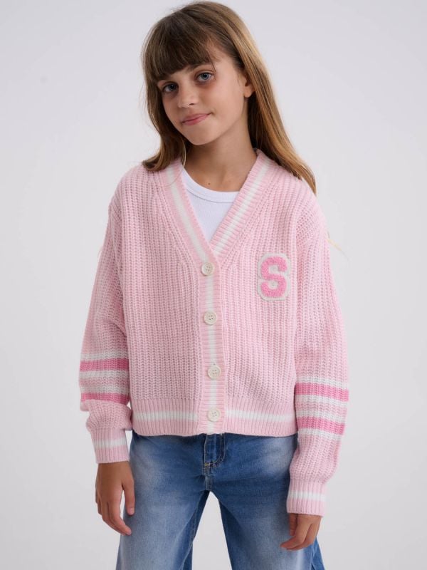 קרדיגן סרוג עם רקמה