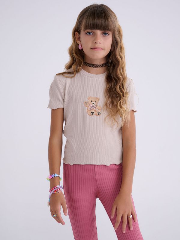 טי-שירט ריב מודפסת