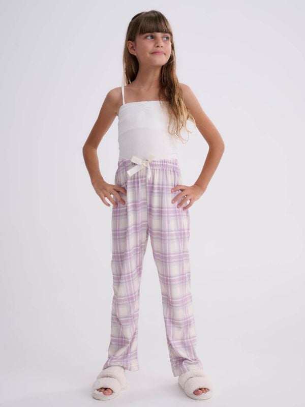 מכנסי פיג’מה משובצים