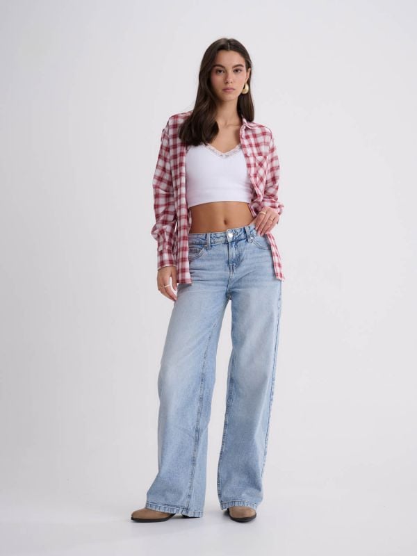 מכנסי ג’ינס ארוכים LOW RISE