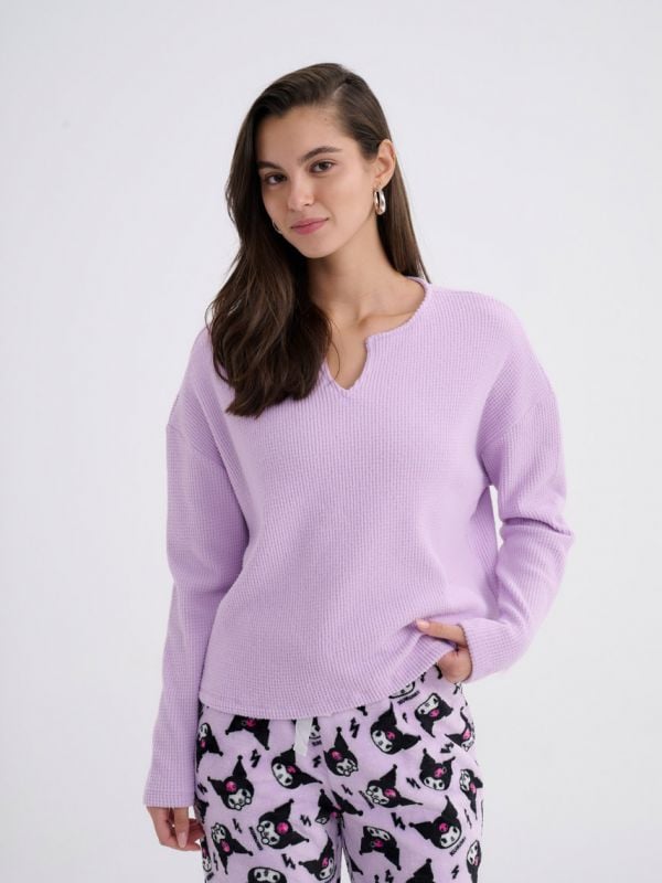 חולצת פיג’מה ופל ארוכה