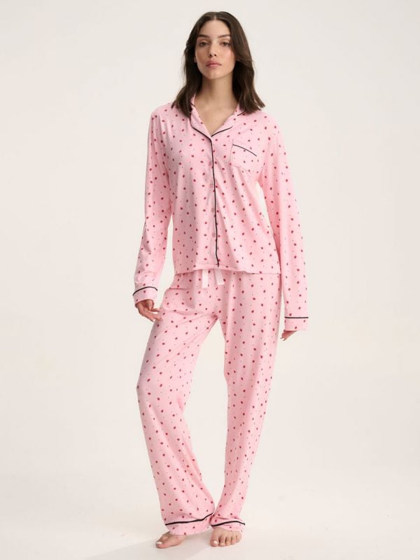סט פיג’מת VALENTINE ארוכה