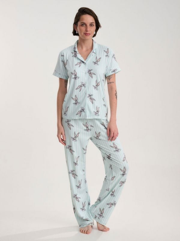 סט פיג’מה מכופתרת | Looney Tunes