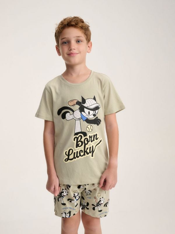 סט פיג’מה קצרה | FELIX