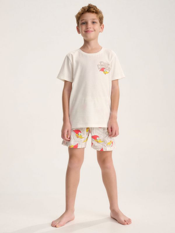 סט פיג’מה קצרה  | Woody Woodpecker