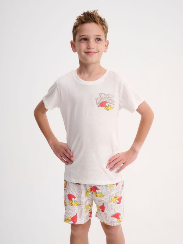 סט פיג’מה קצרה  | Woody Woodpecker
