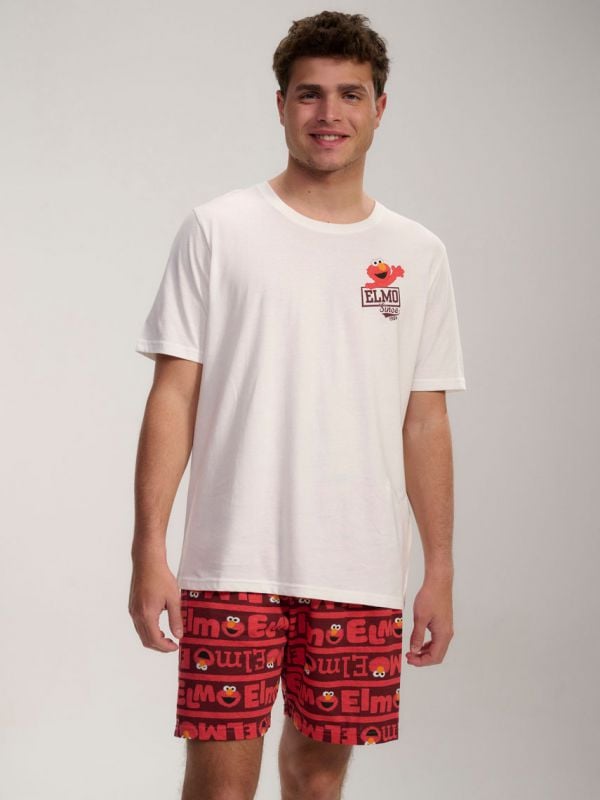 סט פיג’מה קצרה| Sesame Street